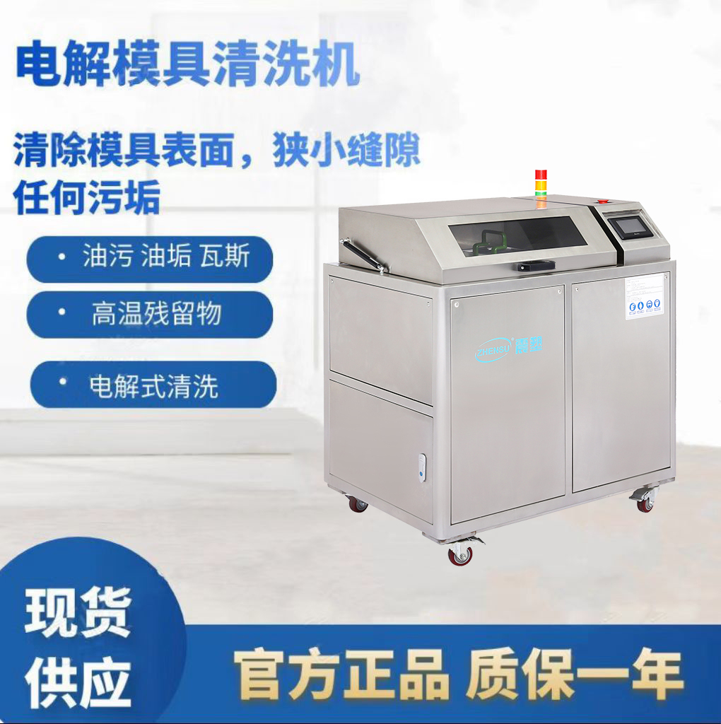 Single slot electrolytic mold cleaning machine